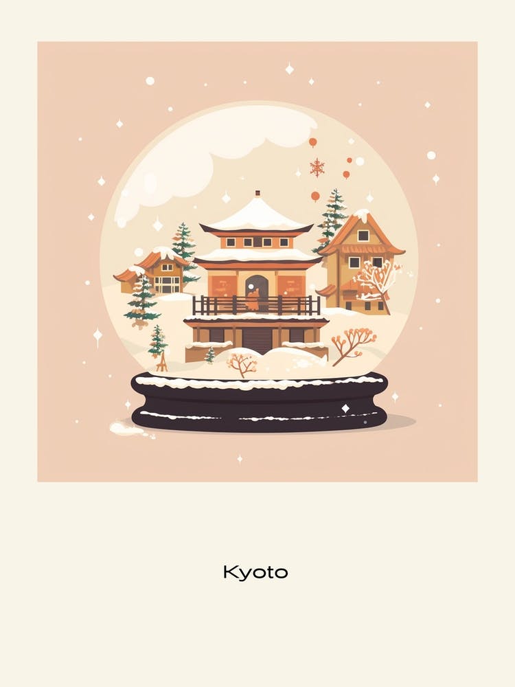 Kyoto Japan 2 Snowglobe Poster