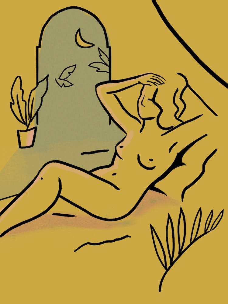 Minimal Odalisque Female Nude