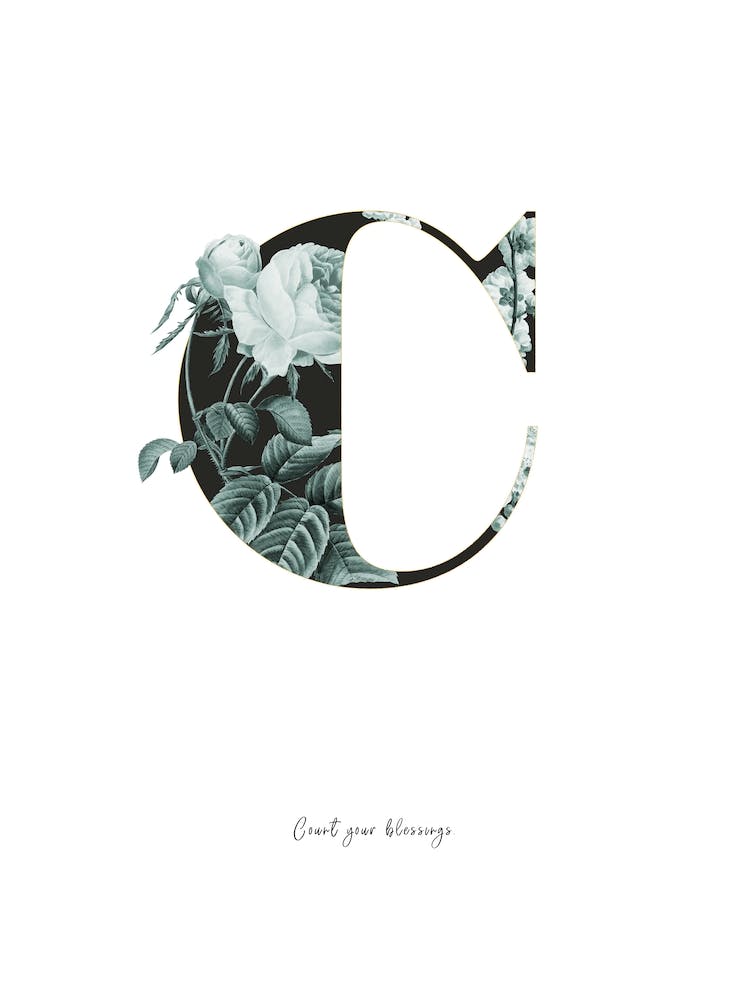 Flower Alphabet C