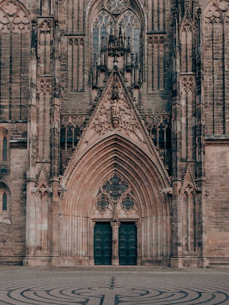 The Gothic Cathedral Gate In Magdeburg 01