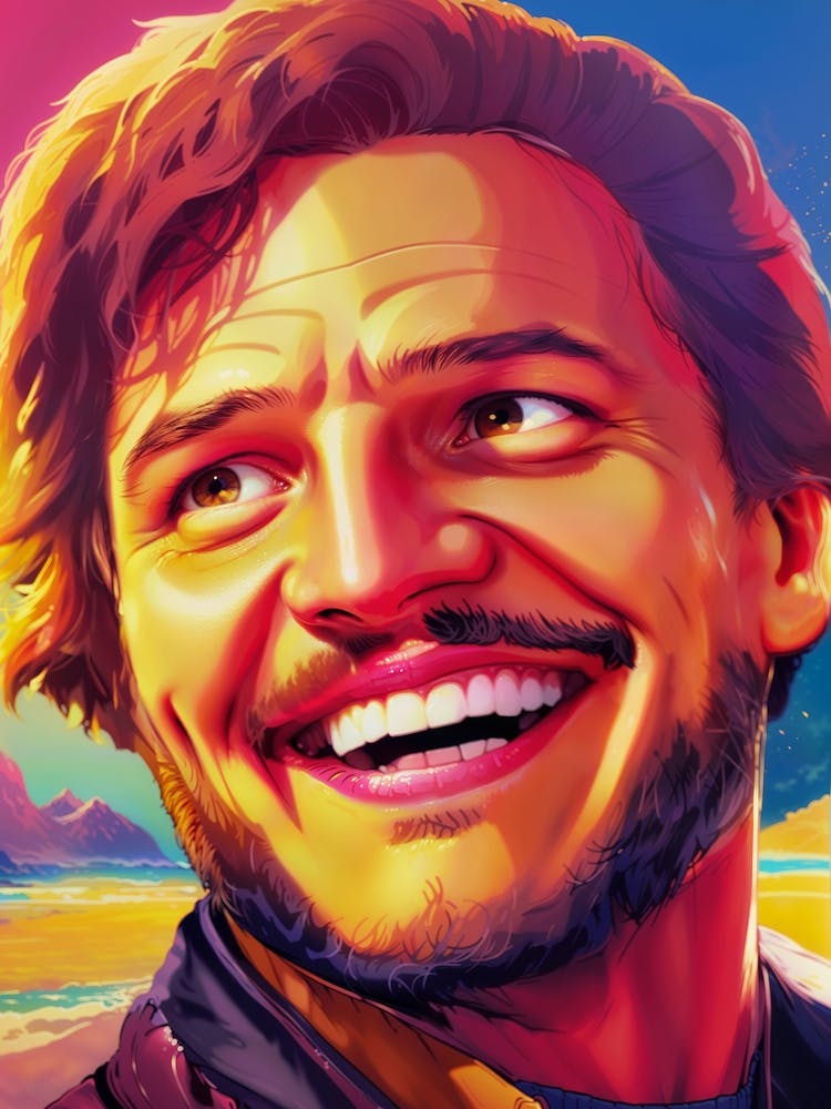 Pedro Pascal Nicolas Cage Meme Art