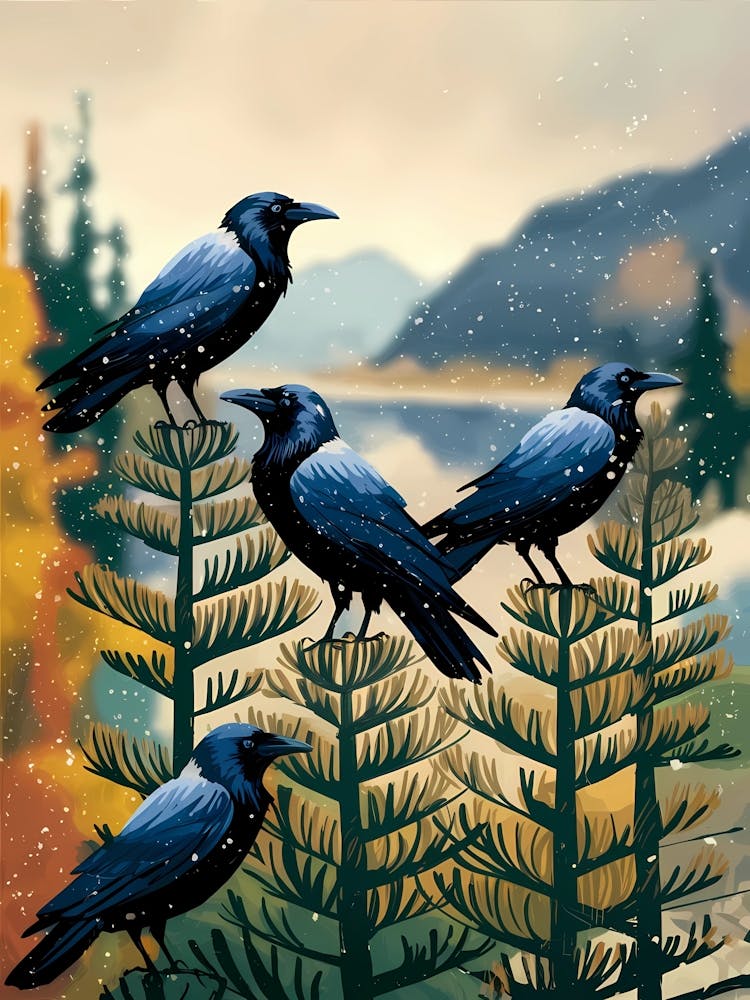 Crows In Winter