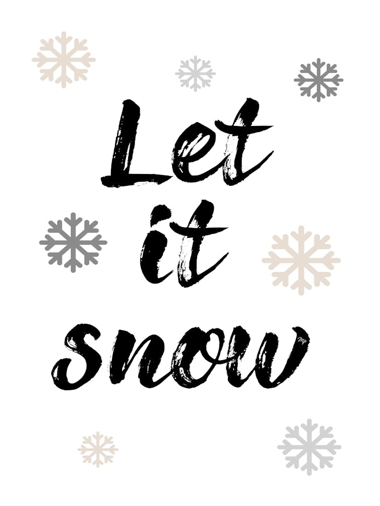 Let it Snow Xmas typography 2
