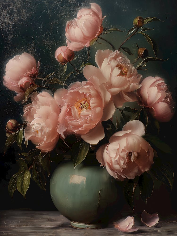 Peonies In A Vase
