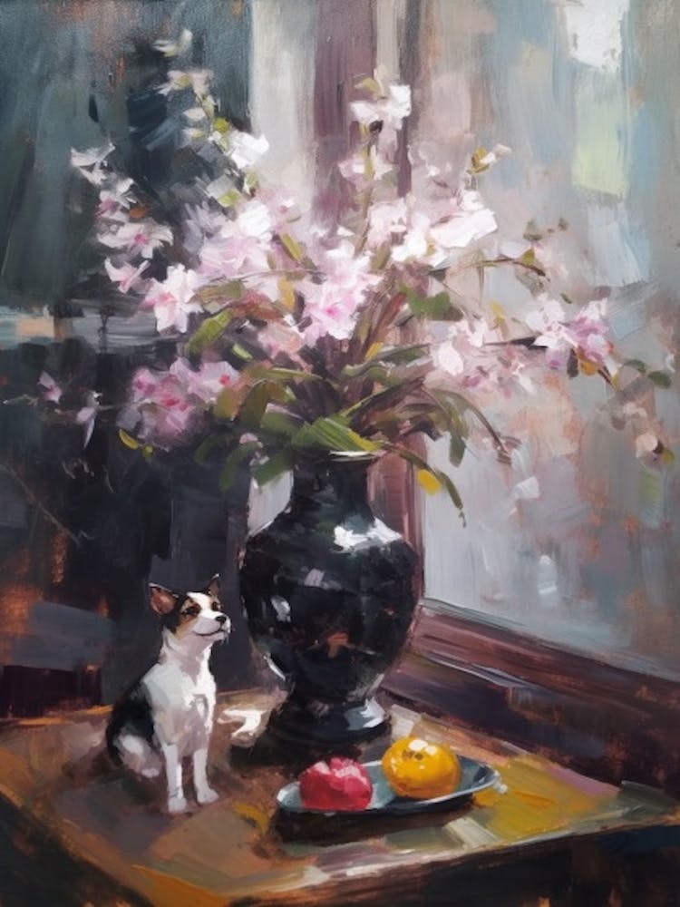 Orchids With A Puppy 3