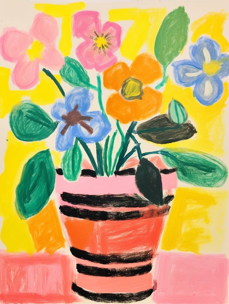 Flower Painting Fauvist Style Portulaca 3
