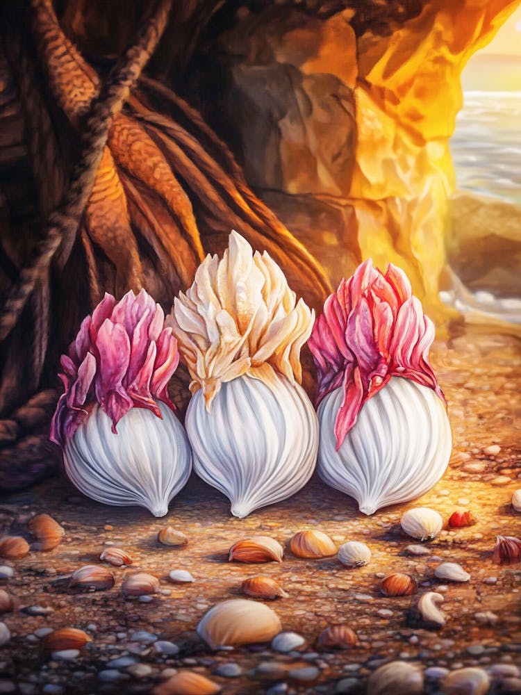 Three Garlics On The Beach