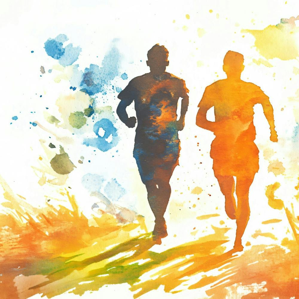 Watercolor Runners 1