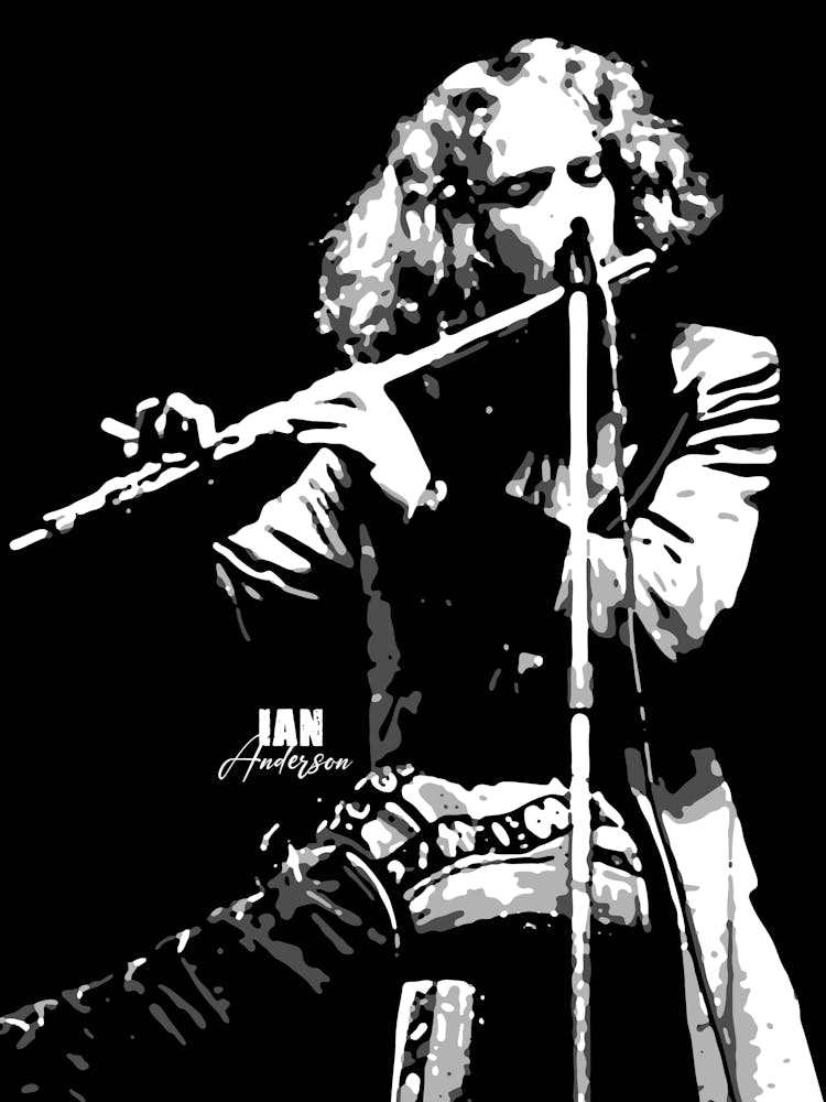 Ian Scott Anderson Rockmusik-Legende in Graustufen