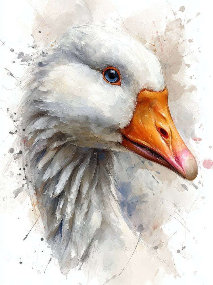 Aihrgdesign Isolated Watercolor Painting Of Birds Goose With 3