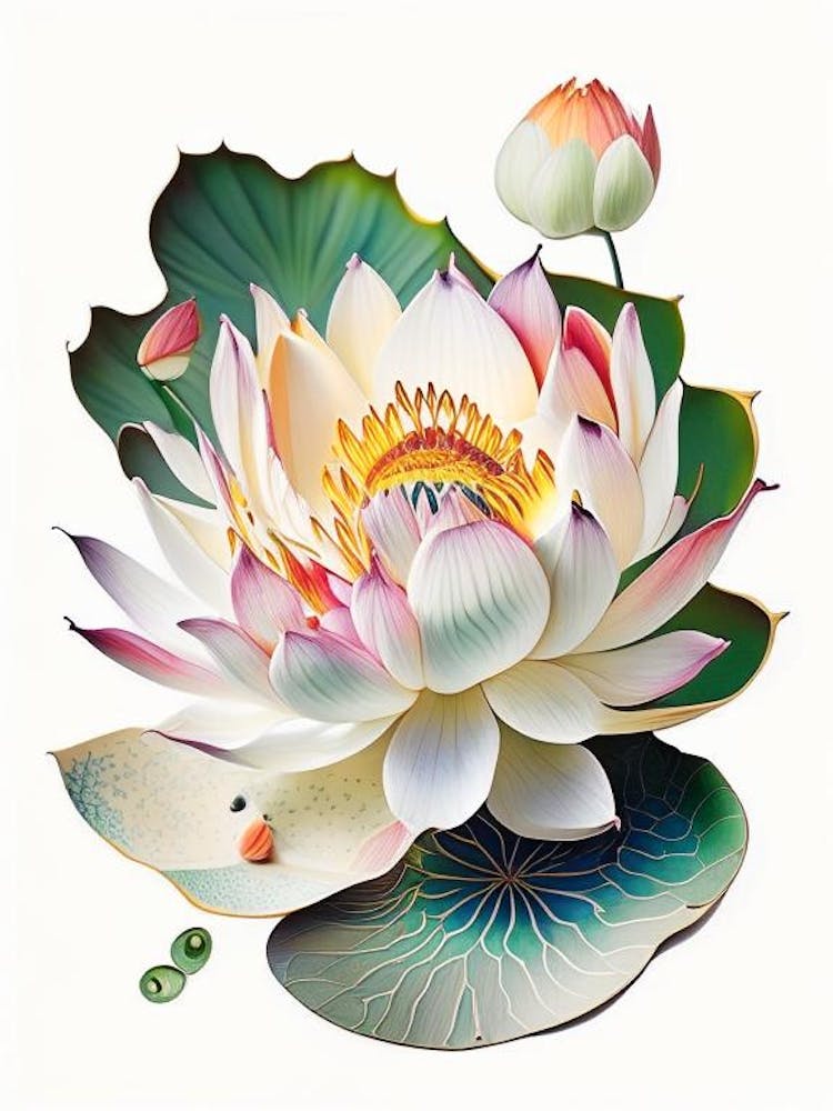 Lotus Flower Petals Decoupage 4