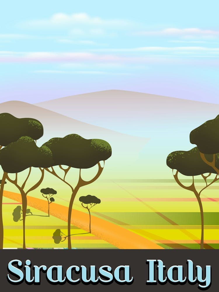 Siracusa Italy Travel poster