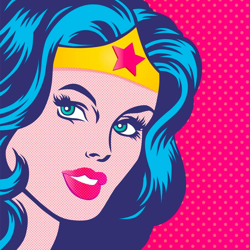 WONDER GIRL | HQ Vector version | POP ART WORLD 2023 | www.popart.world