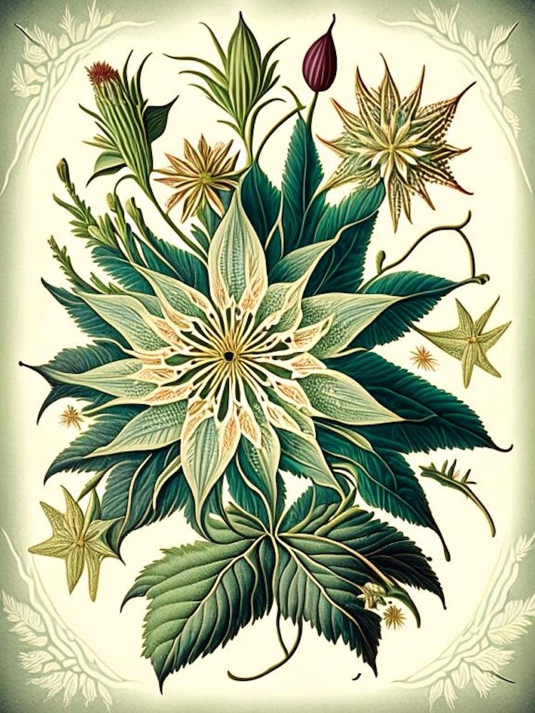 Star Flower Wildflower Vintage Botanical 2