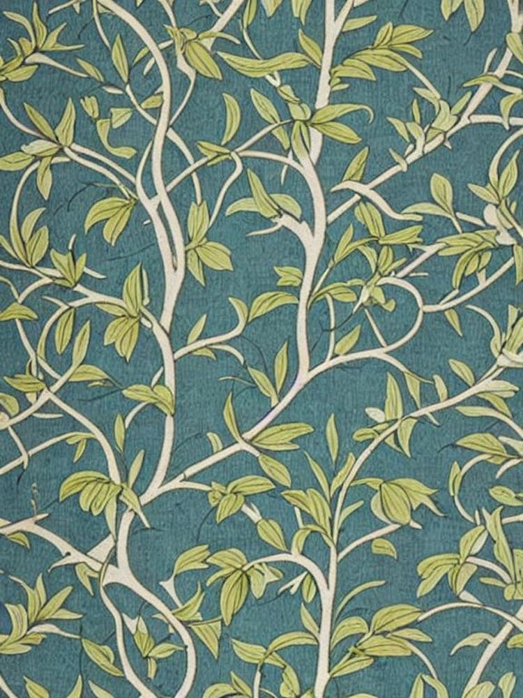 Yellow Poplar 2 tree Vintage Botanical
