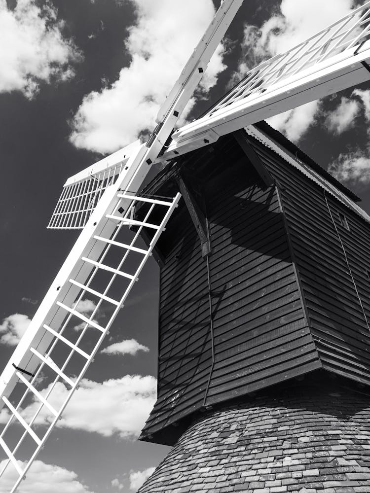 Black And White Windmill