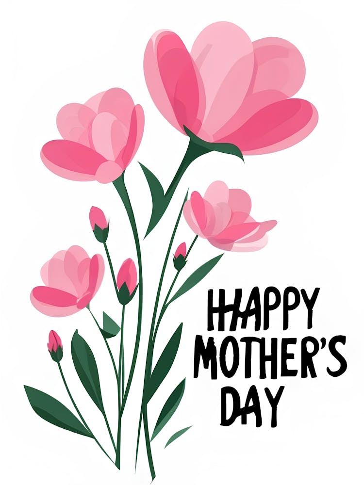 Minimalist Floral Mother's Day Celebration