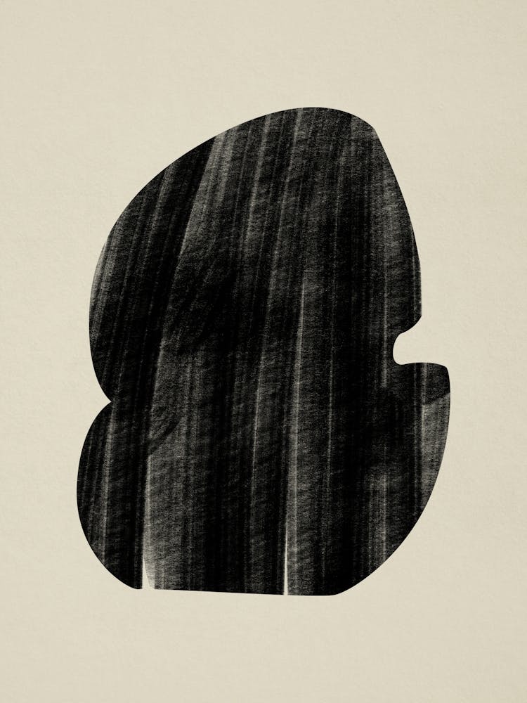 Black Bold Object On Beige 06