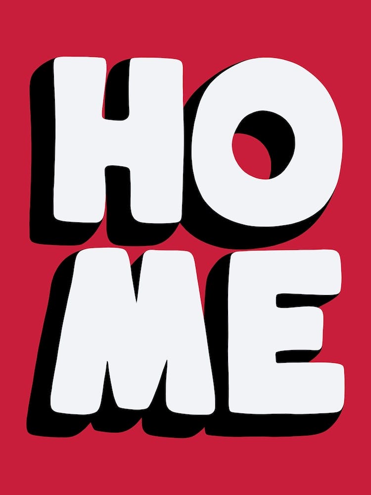 Home Word Art Red