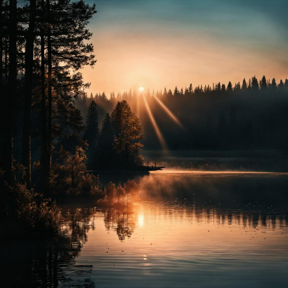 Sunrise Over Lake