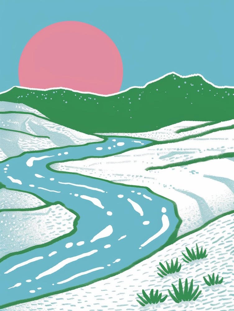 River In The Snow