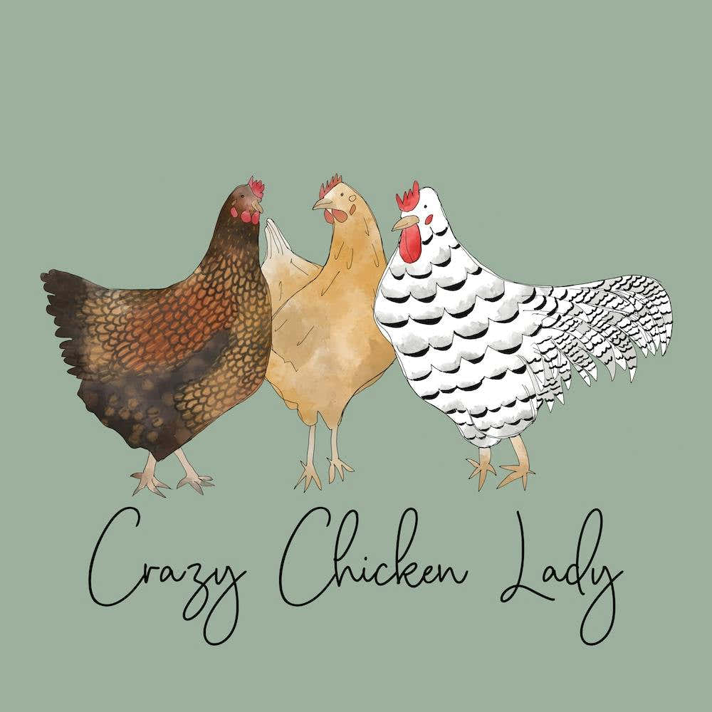 Crazy Chicken Hen Lady Square