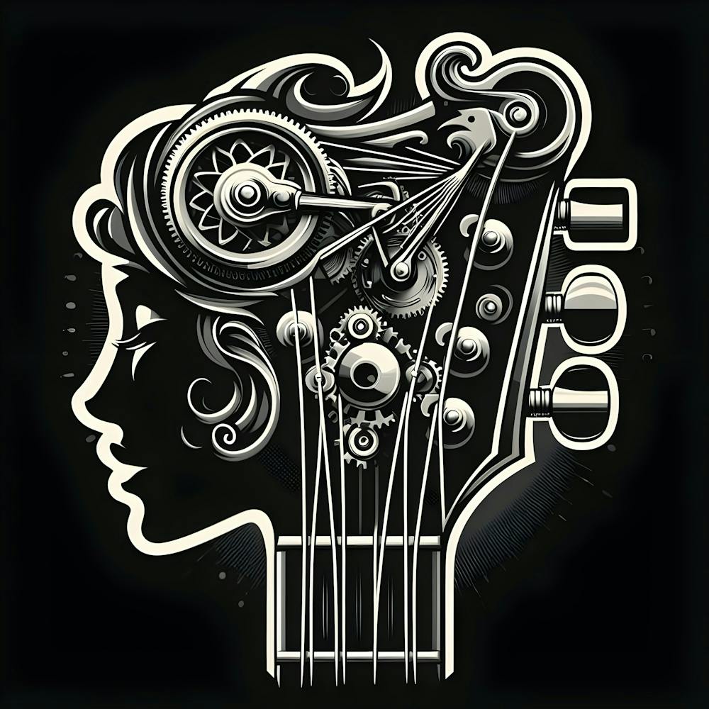 Portrait Of A Woman With A Guitar