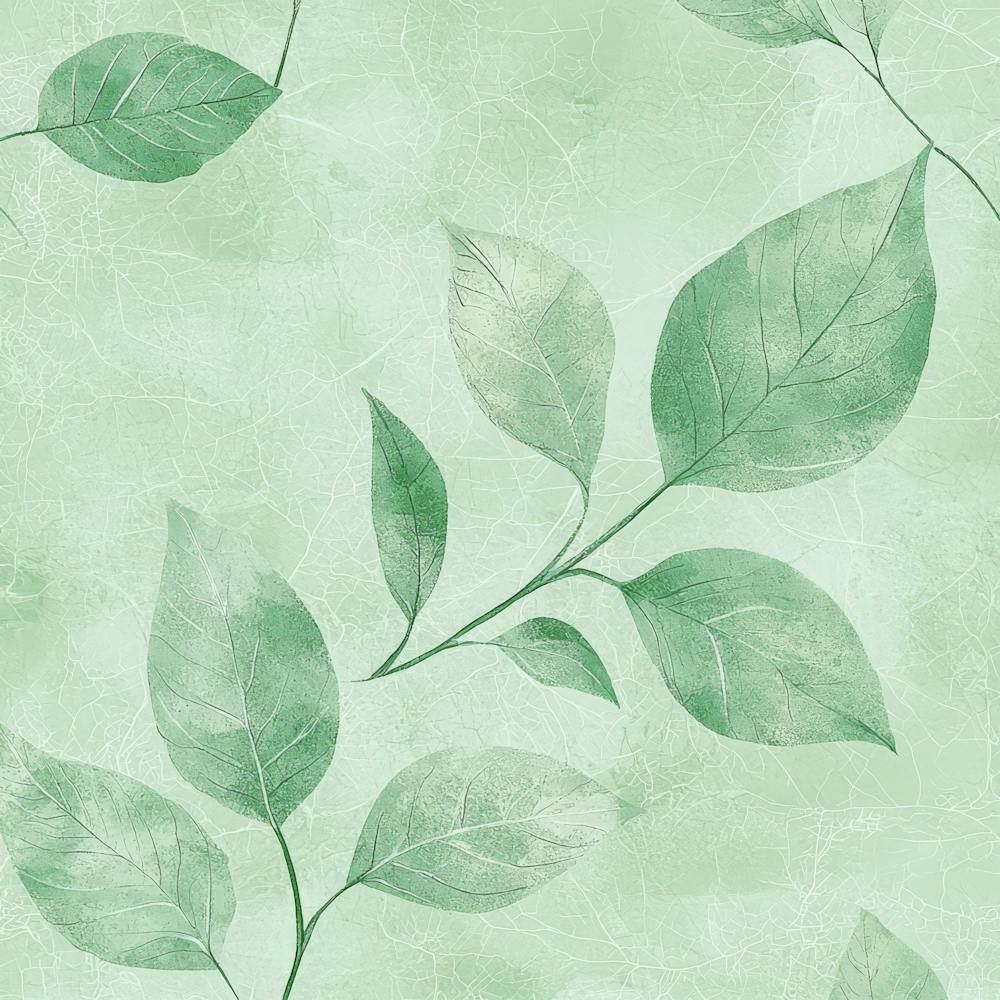 Green Leaves.Generated AI. Wall