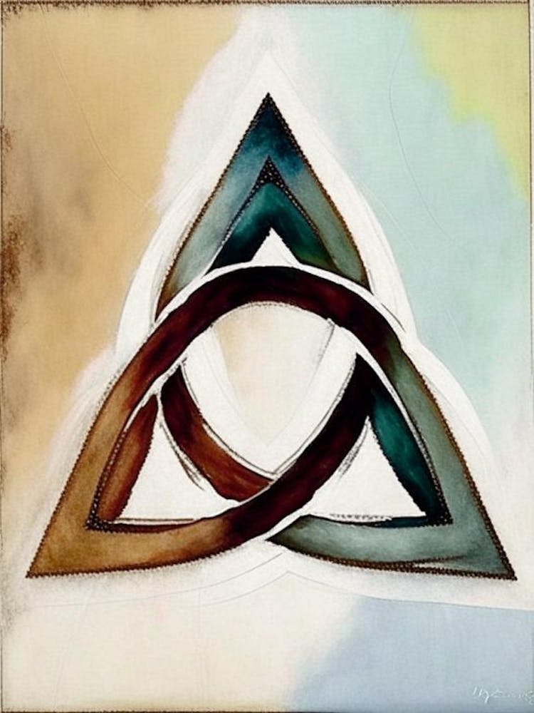 Triquetra Symbol Abstract Painting