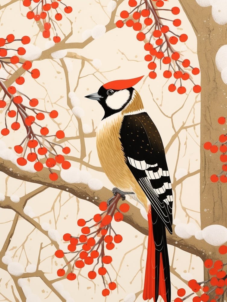 Bird Illustration Woodpecker 4