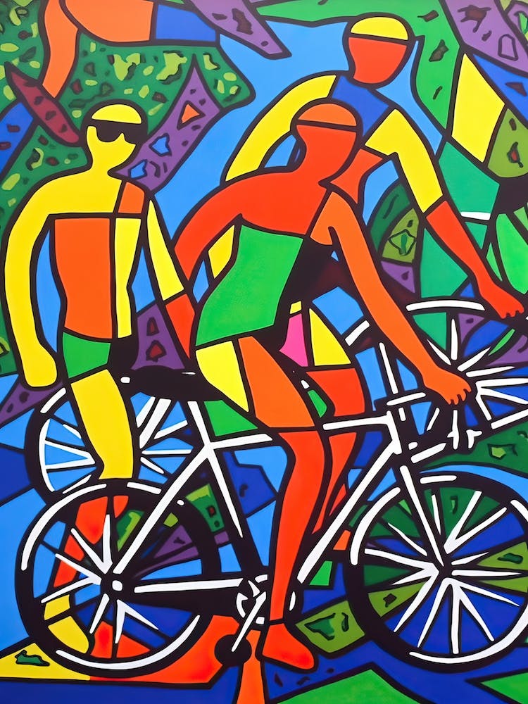 Triathlon In The Style Of Matisse 3