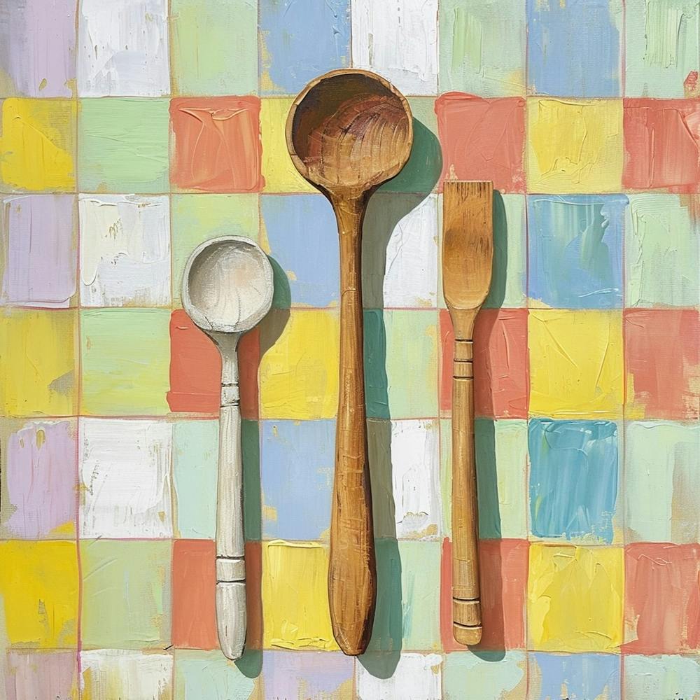 Wooden Spoon Pastel Checkerboard 4