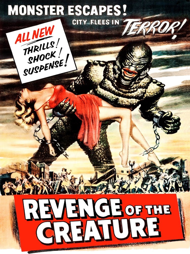 Monster Movie Poster, Creature Escape