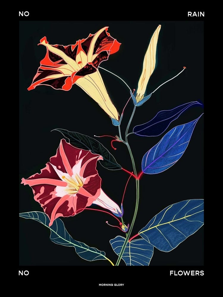 No Rain No Flowers Poster Morning Glory 8
