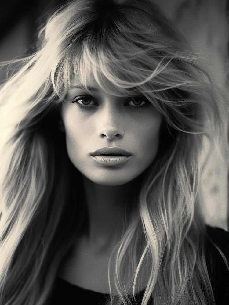Black And White Photograph Of Brigitte Bardot 3