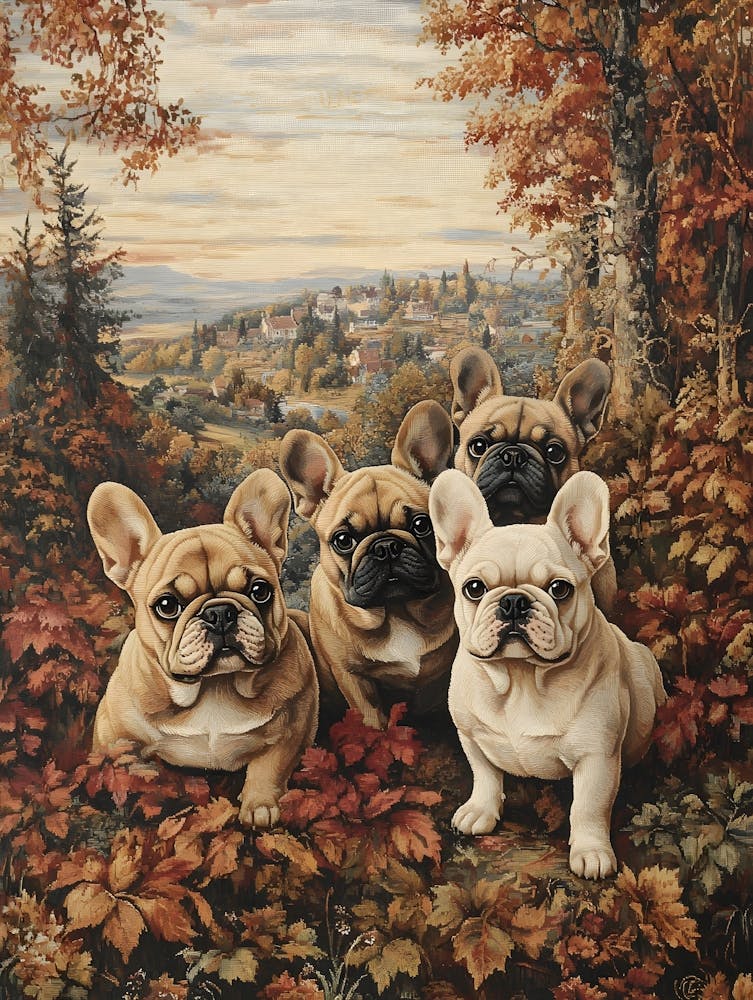 French Bulldog Tapestry 2