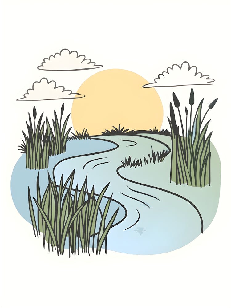 Reeds In The River