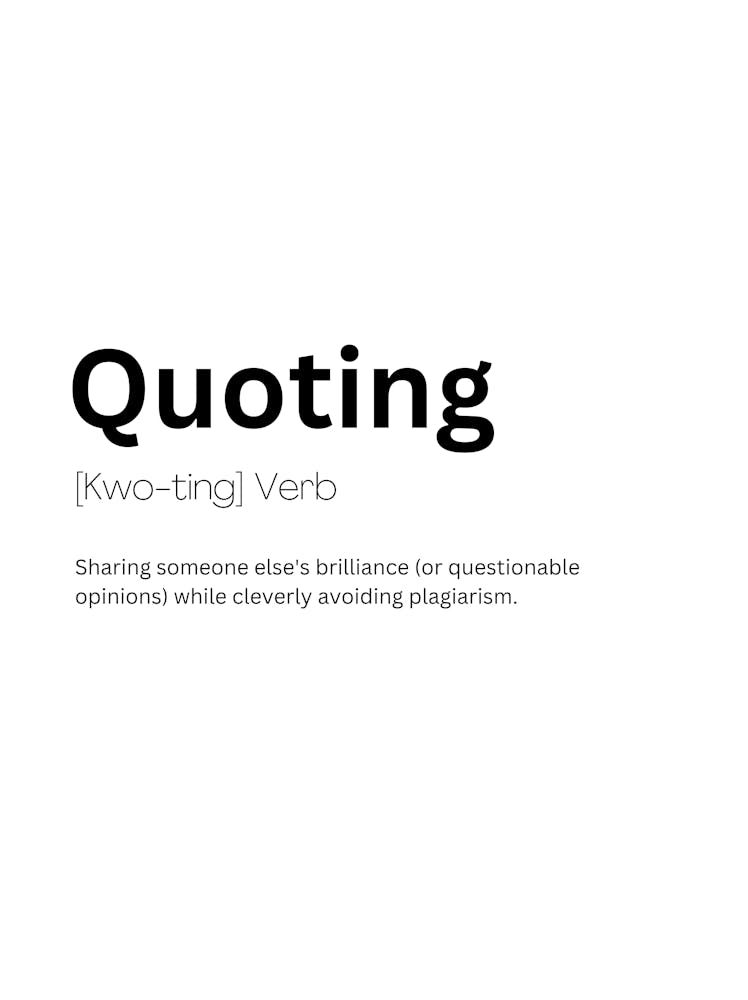 Quoting Definition Meaning