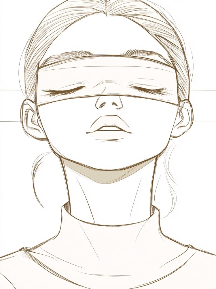 Fille les yeux fermés