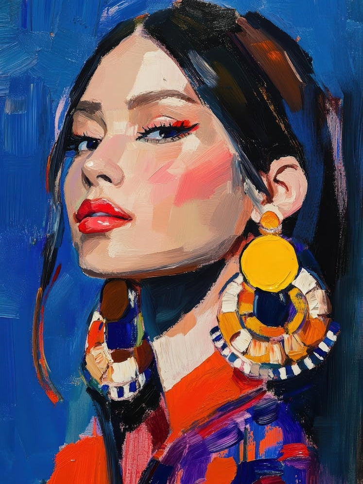 Woman With Big Earrings 2