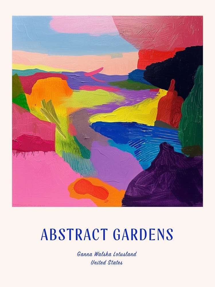 Colourful Gardens Ganna Walska Lotusland Usa Blue Poster