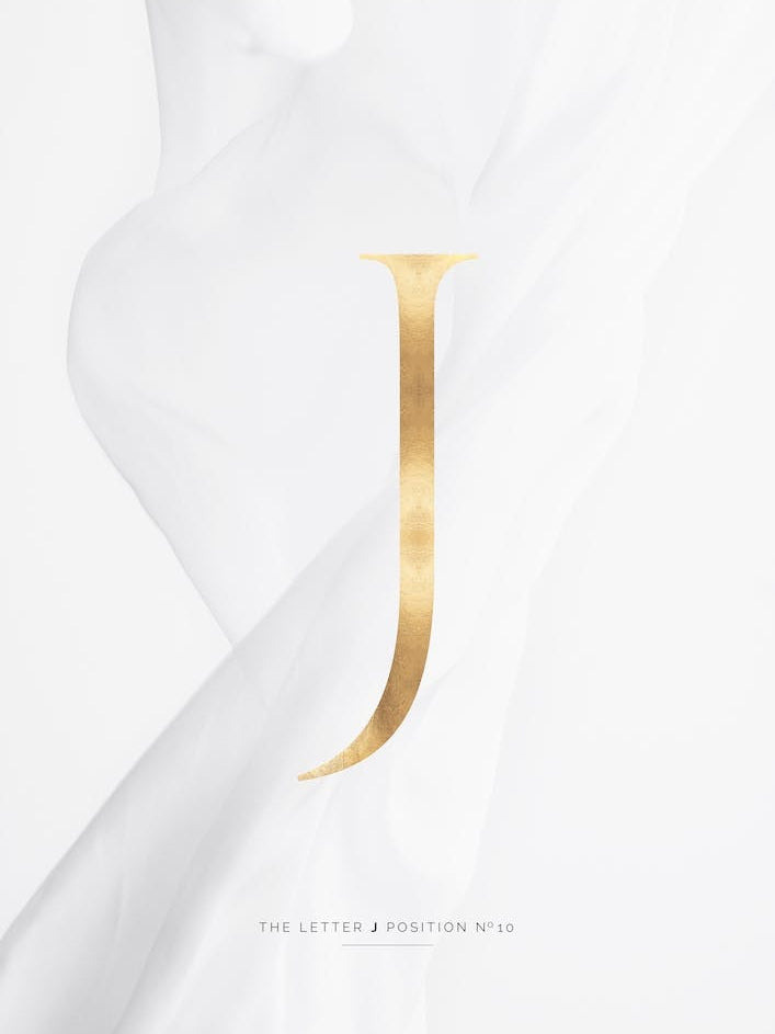 Letter J Gold