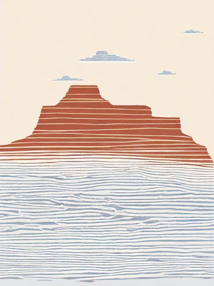 Grand Canyon Usa Boho Landmark Illustration