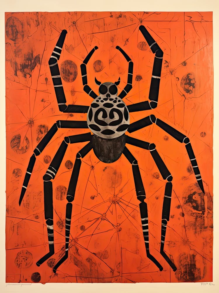 Araignée, Dessin d'Animal sur Bois 3