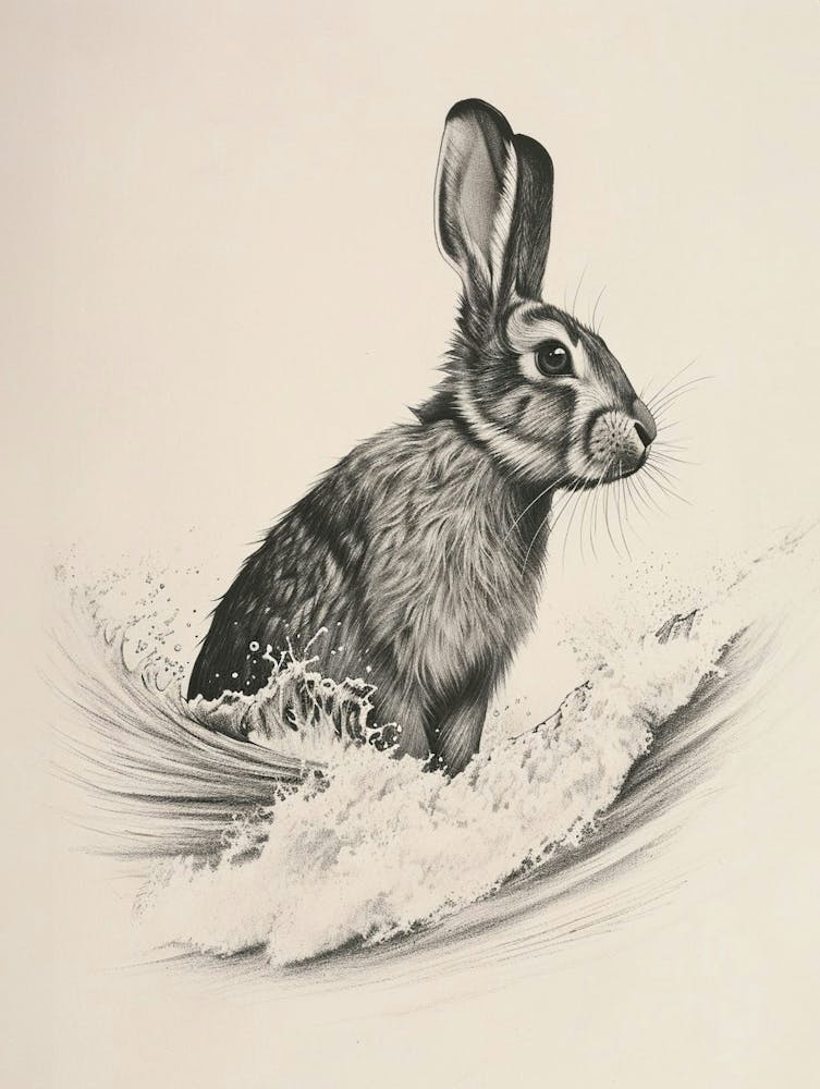 Californian Rabbit Drawing 2