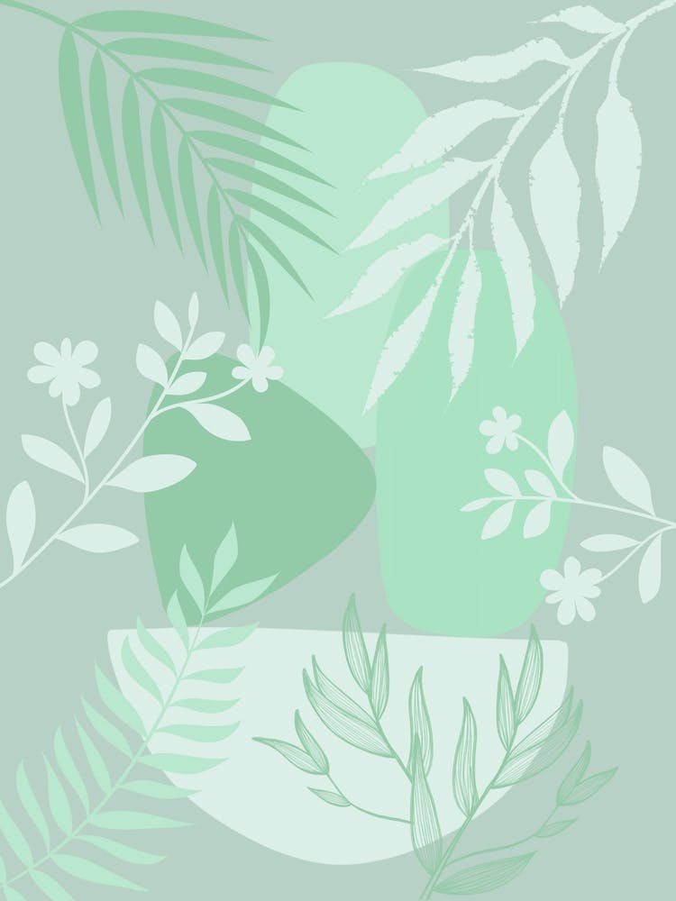 Green Leaves And Flowers