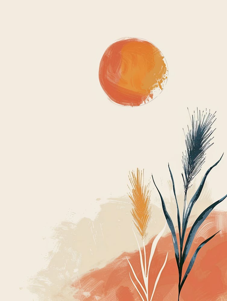 Cosmic Abstraction In Orbiting Twilight Mid Century Style