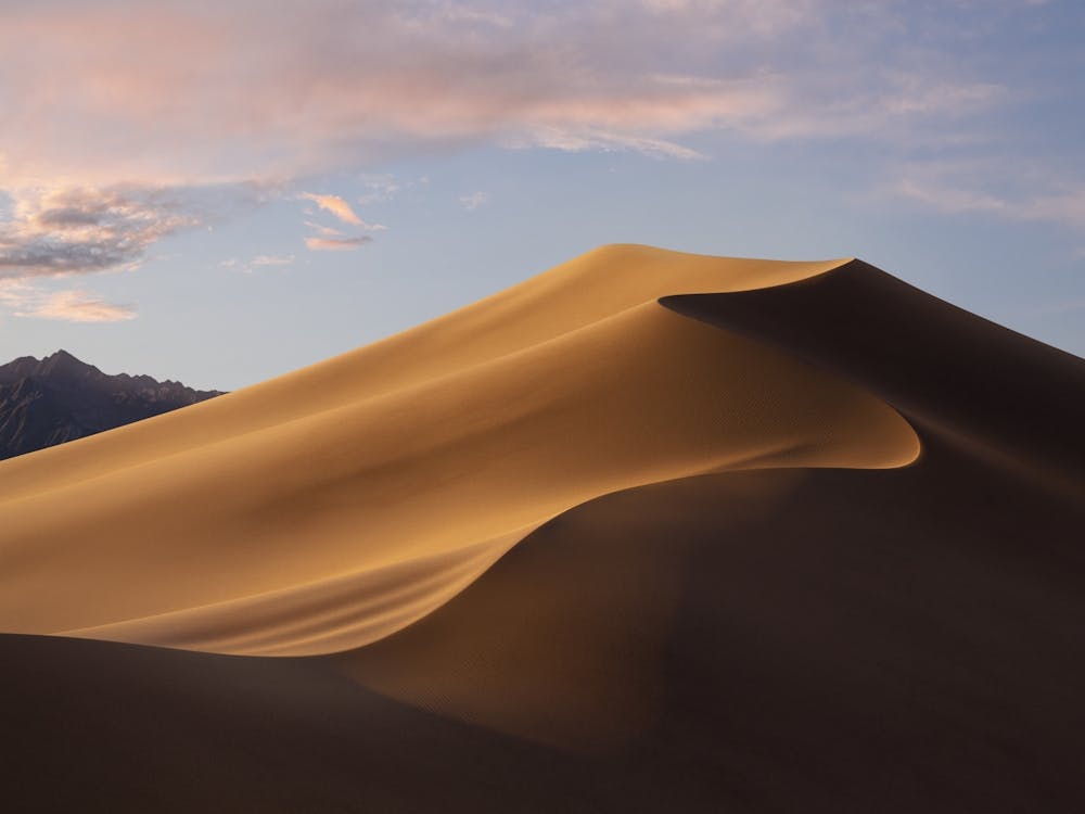 Sand Dunes At Sunset