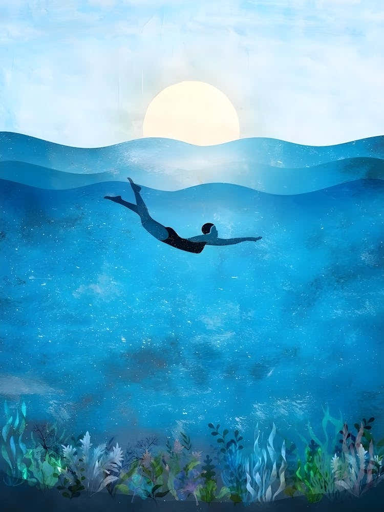 Underwater Portrait Of A Woman