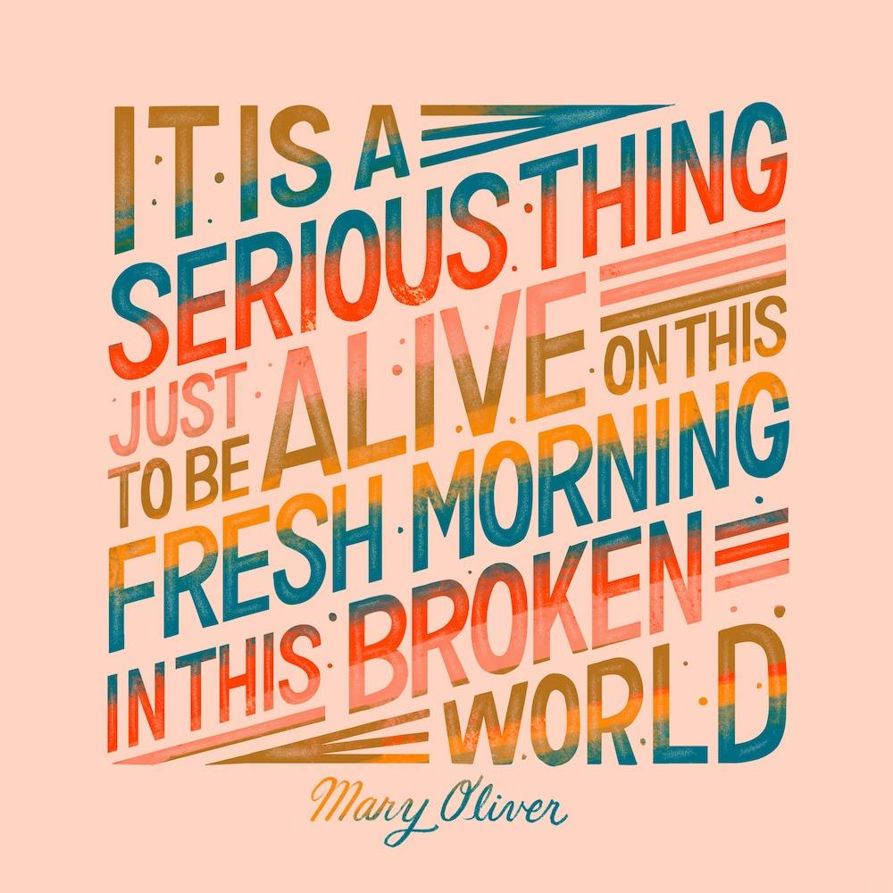 Mary Oliver Serious Square